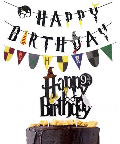Harry Potter Happy Birthday Banner Party Supplies Four colleges Banner ...